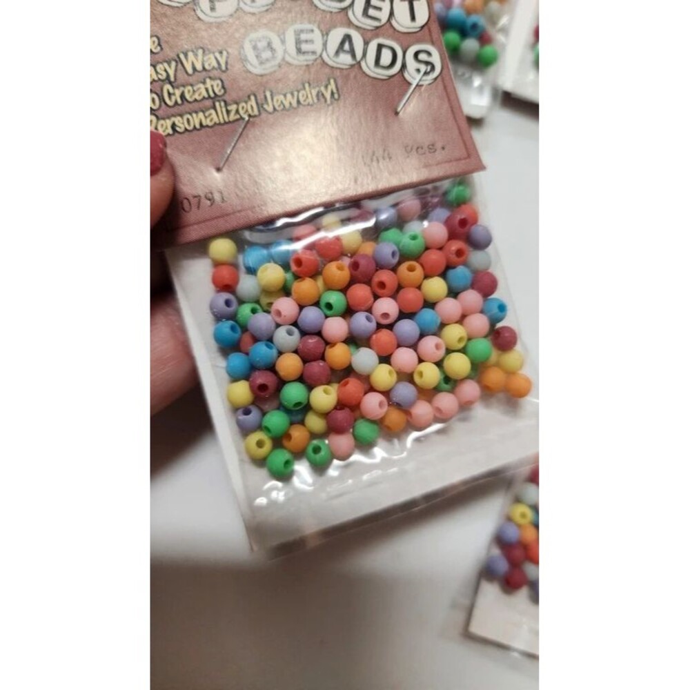 6x mini beads multicolored new